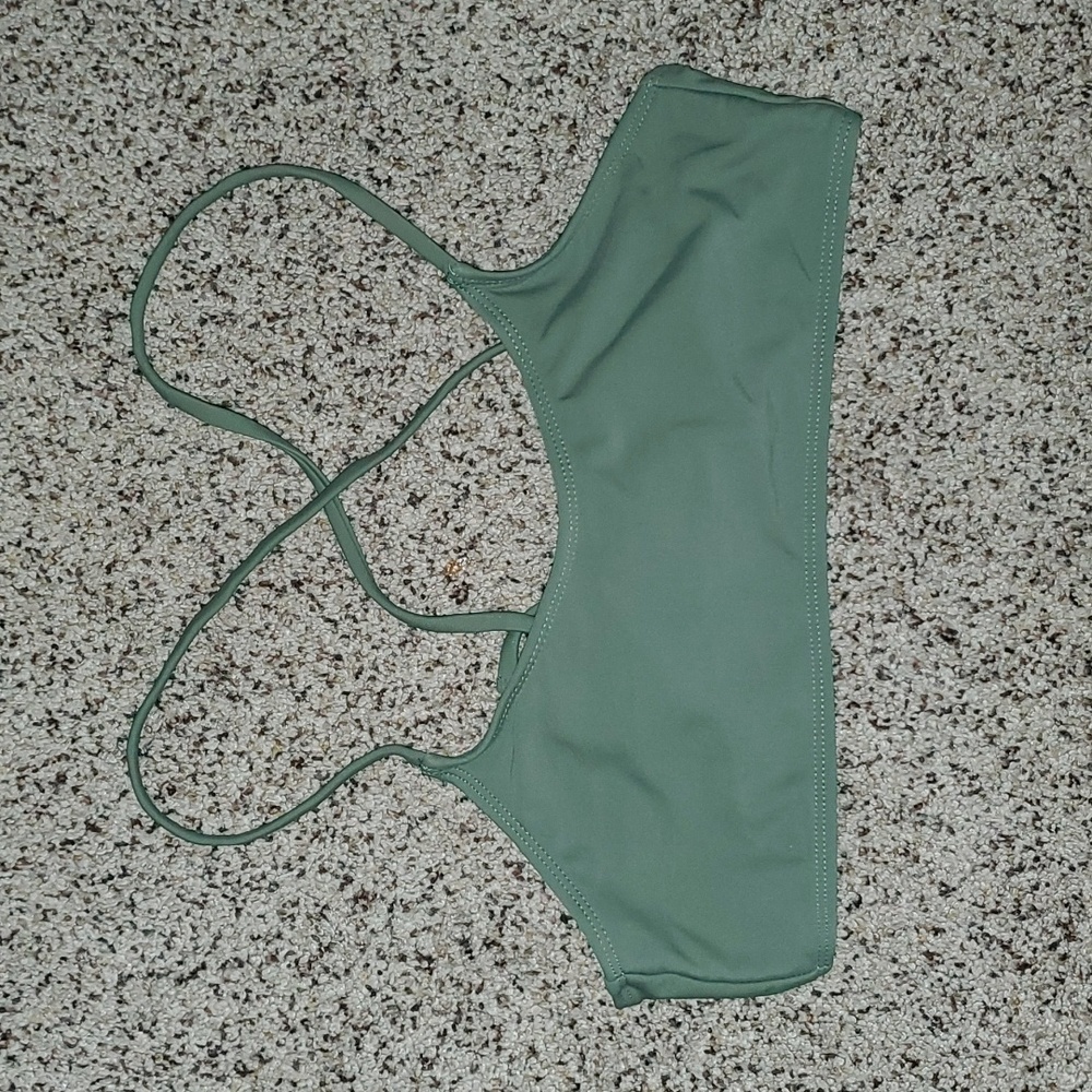 💥3/$30 Olive Green Bandeau Bikini Swimsuit